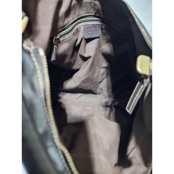 Authentic Gucci GG Canvas and Leather D Ring Hobo Bag Beige/Brown - Picture 16 of 16